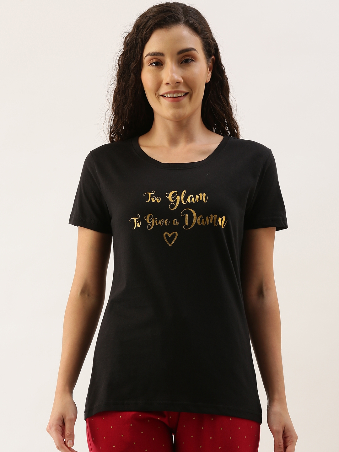 Kryptic | Women's Black Cotton Printed T-Shirts 4