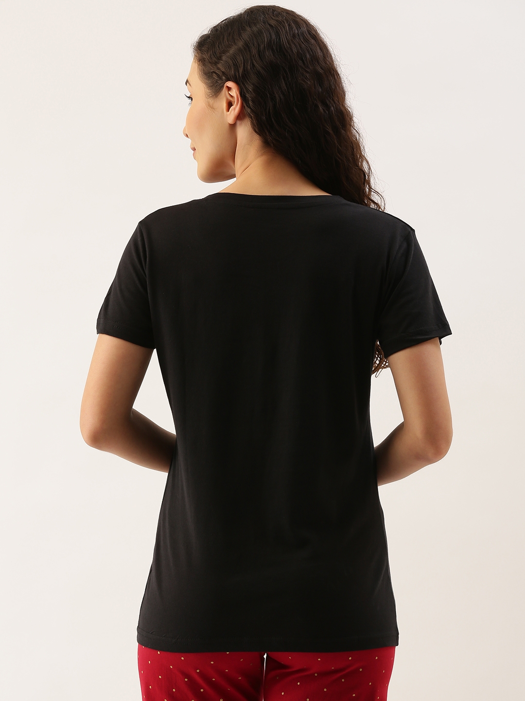 Kryptic | Women's Black Cotton Printed T-Shirts 5