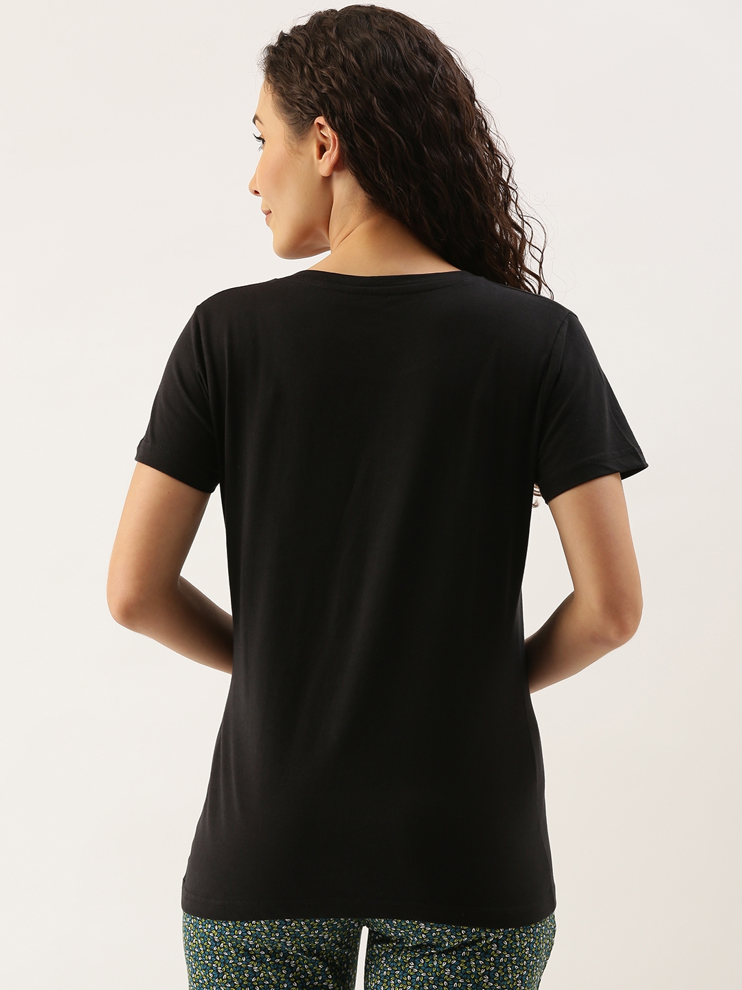 Kryptic | Women's Black Cotton Printed T-Shirts 3