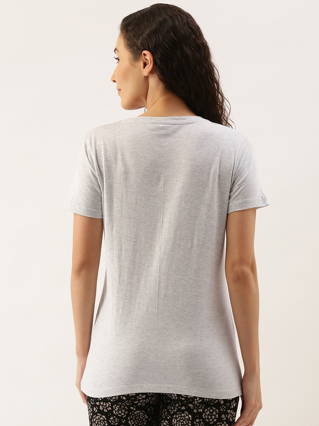 Kryptic | Women's Grey Cotton Printed T-Shirts 3