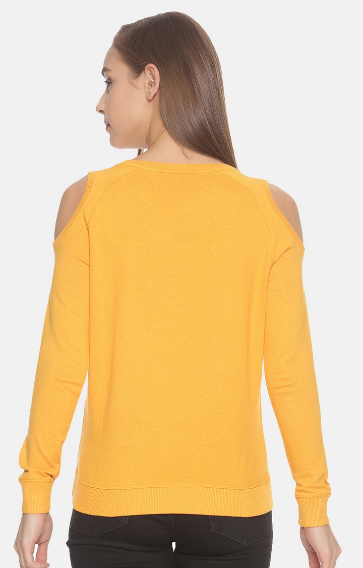 Kryptic | Mustard Solid Sweatshirts 3