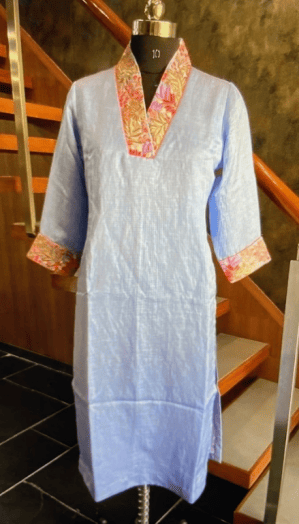 Blue Silk Top
