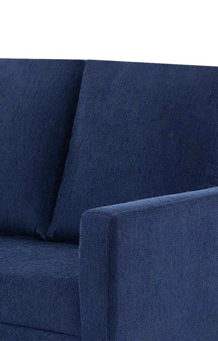 neudot Saya Sofa for Living Room |2 Persons Sofa|Premium Fabric with Cushioned Armrest | Solid Wood Frame|2 Seater in Saya Blue Color