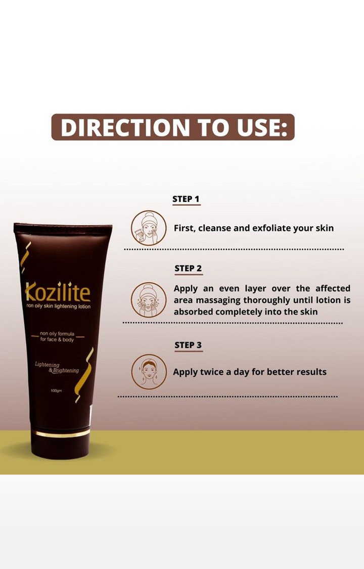 Kozilite Non Oily Skin Lightening Lotion 100gm