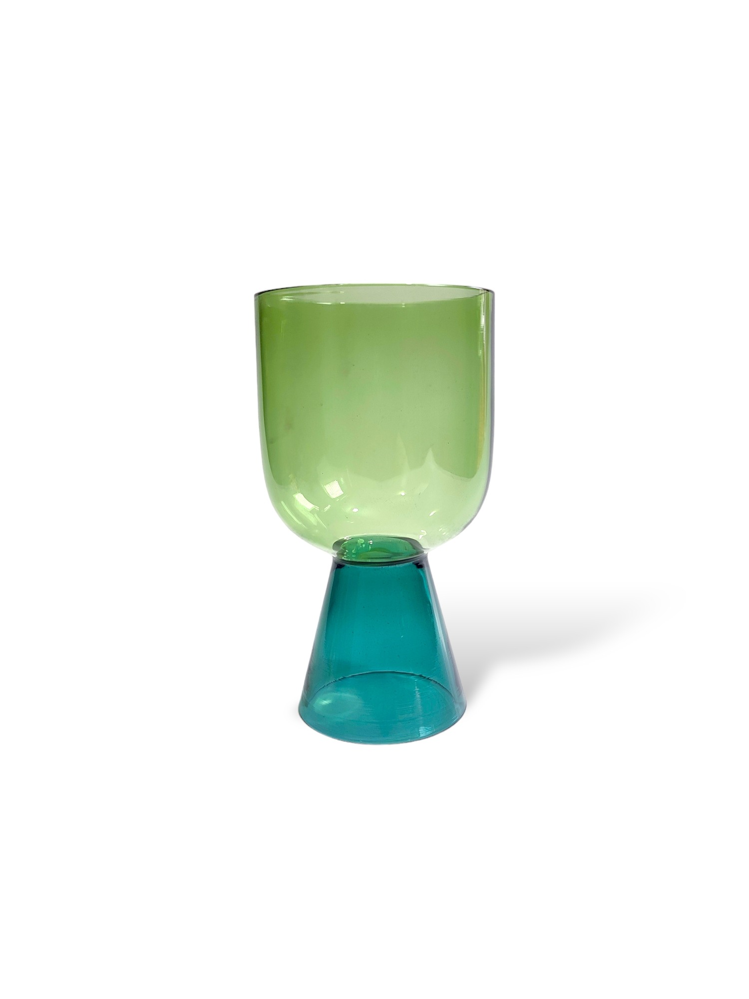 Green drinking glass