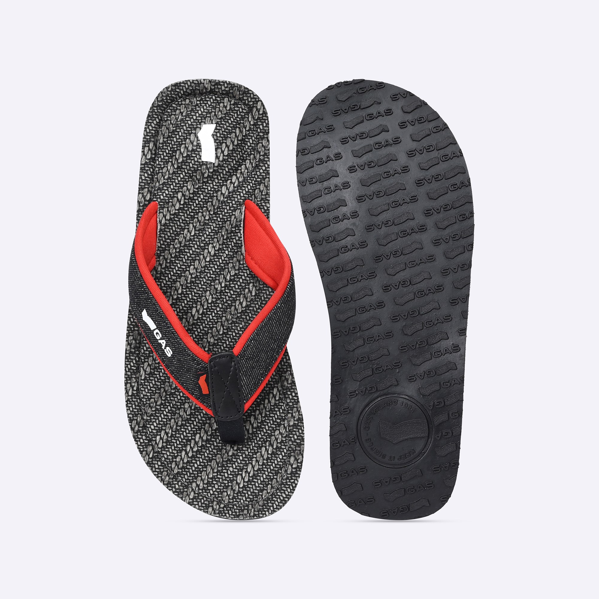 GAS | Men's RawWave Red Flipflops|4