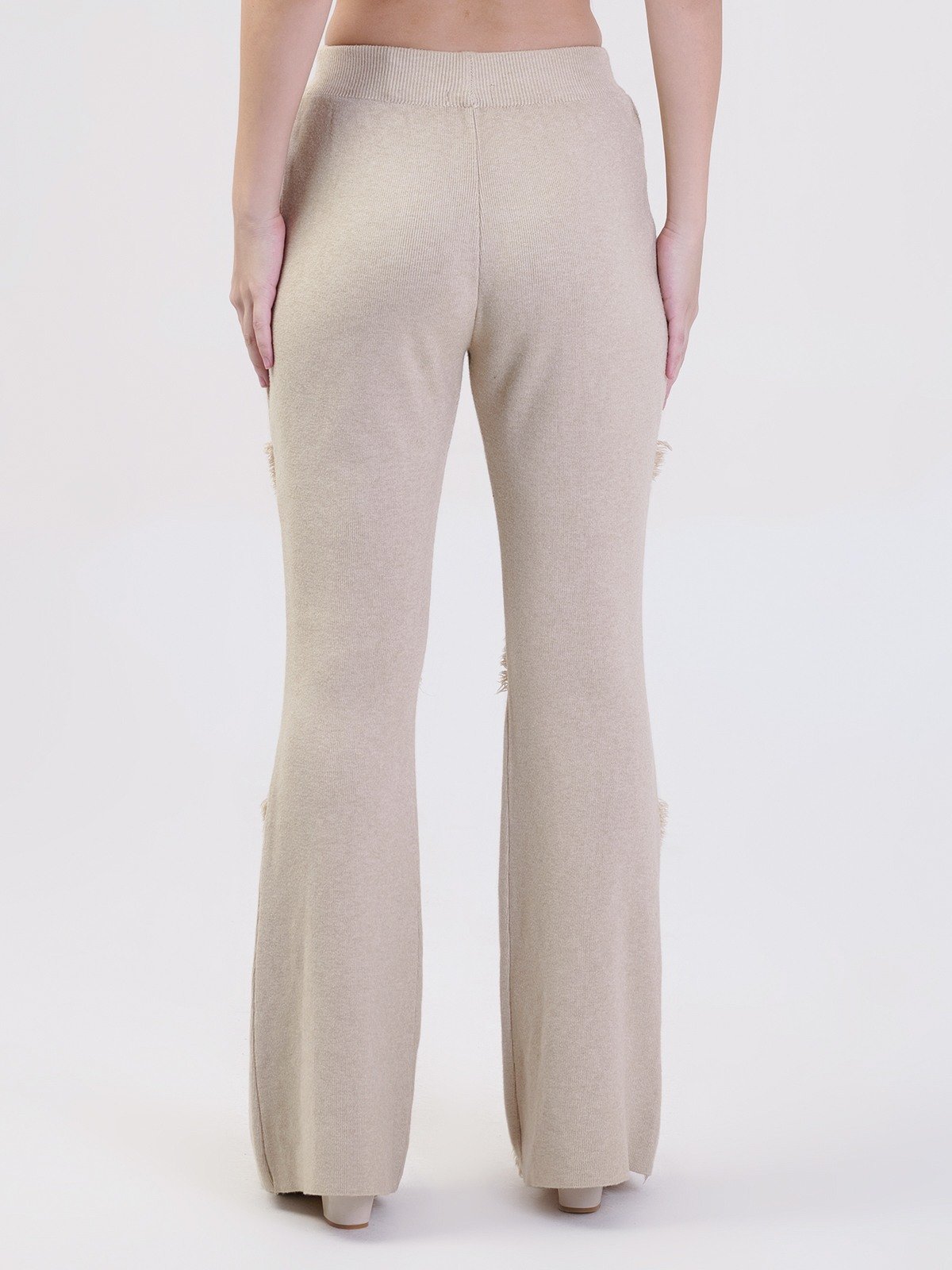 ALBION SMART LADIES BEAIGE WOOLEN PALAZZO