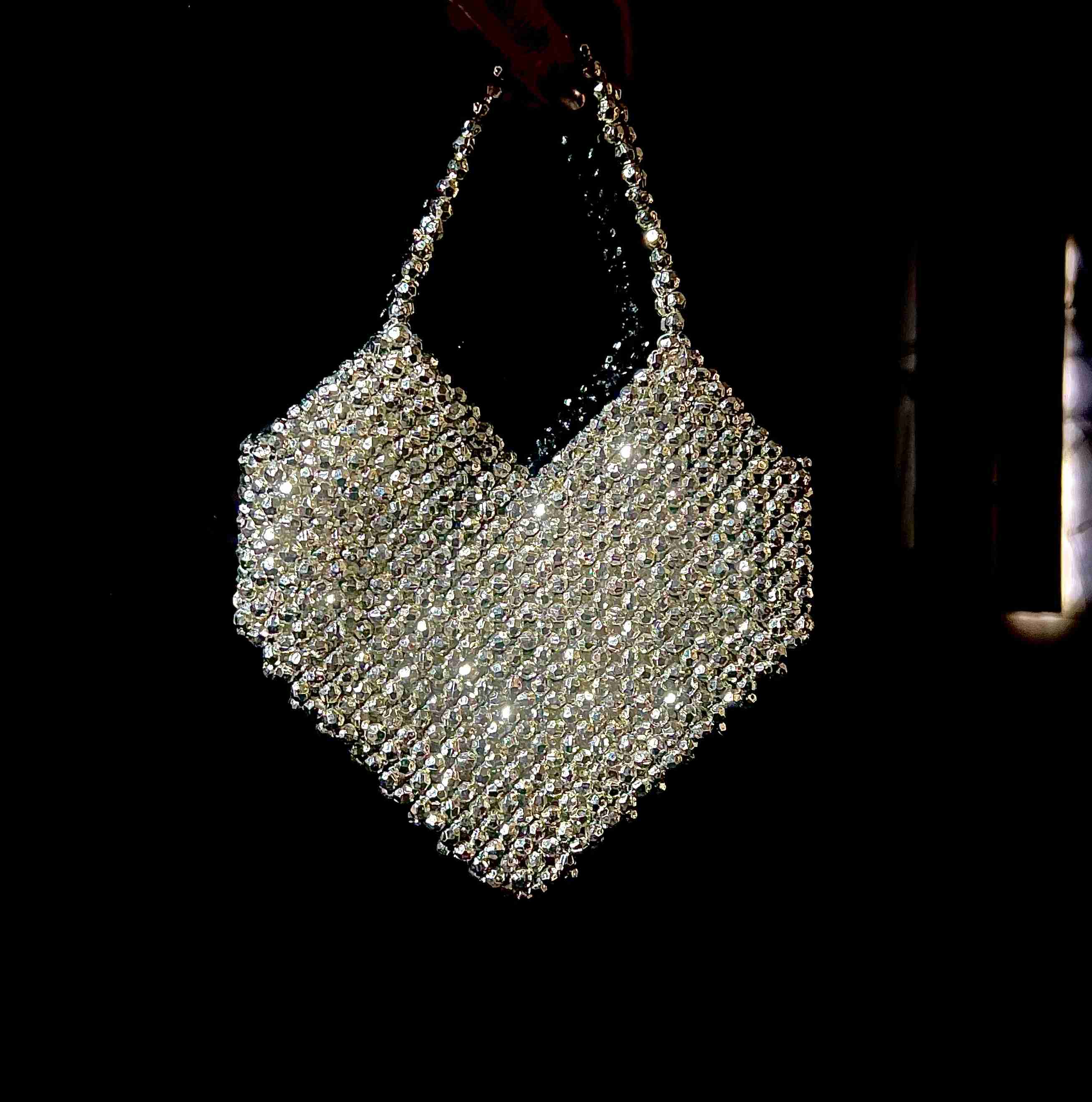 Dull Gold Heart  Bag