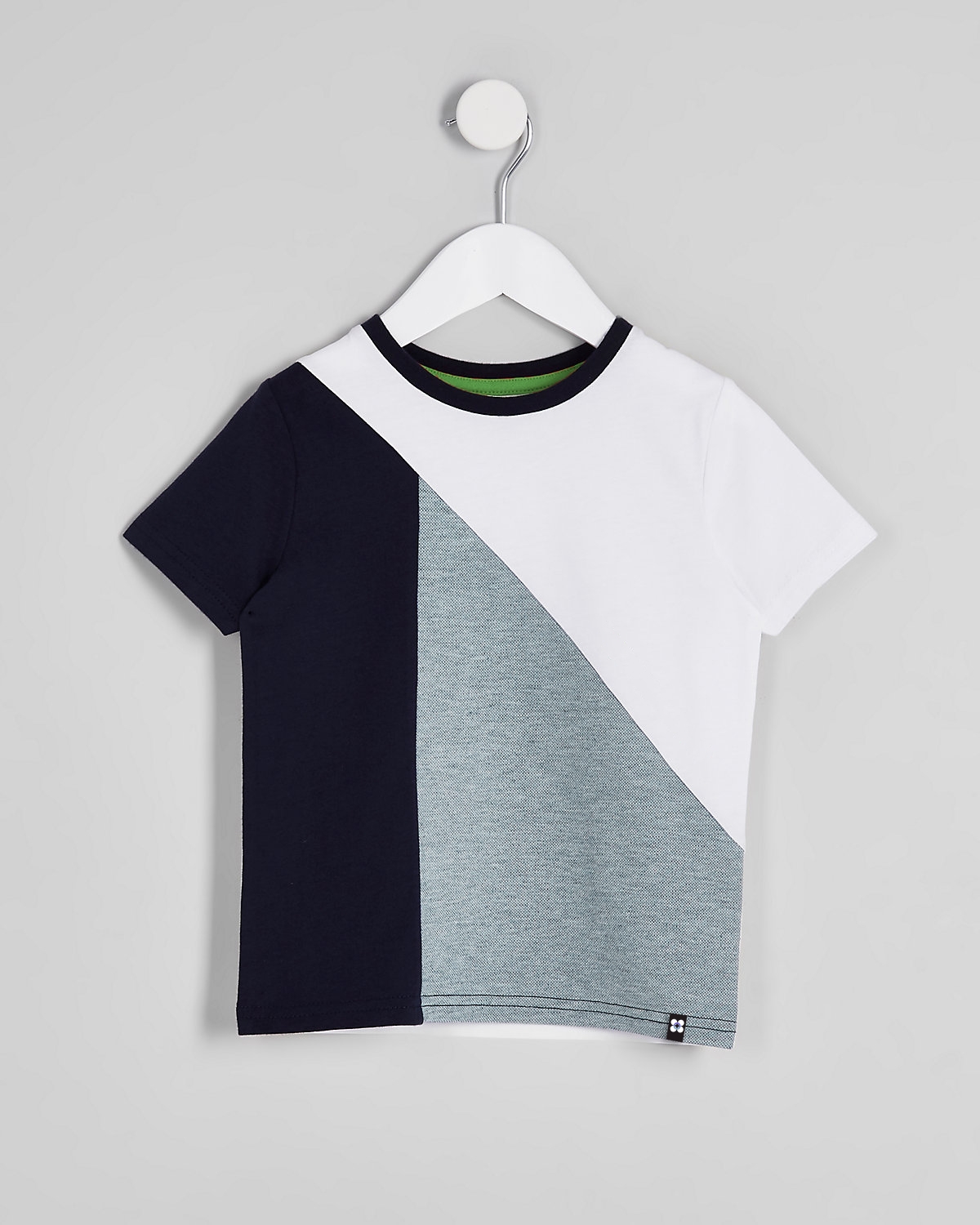 Vertu Duds | Vertu Duds Multi-coloured Colourblock Cotton Short Sleeve Kids T-Shirt 0