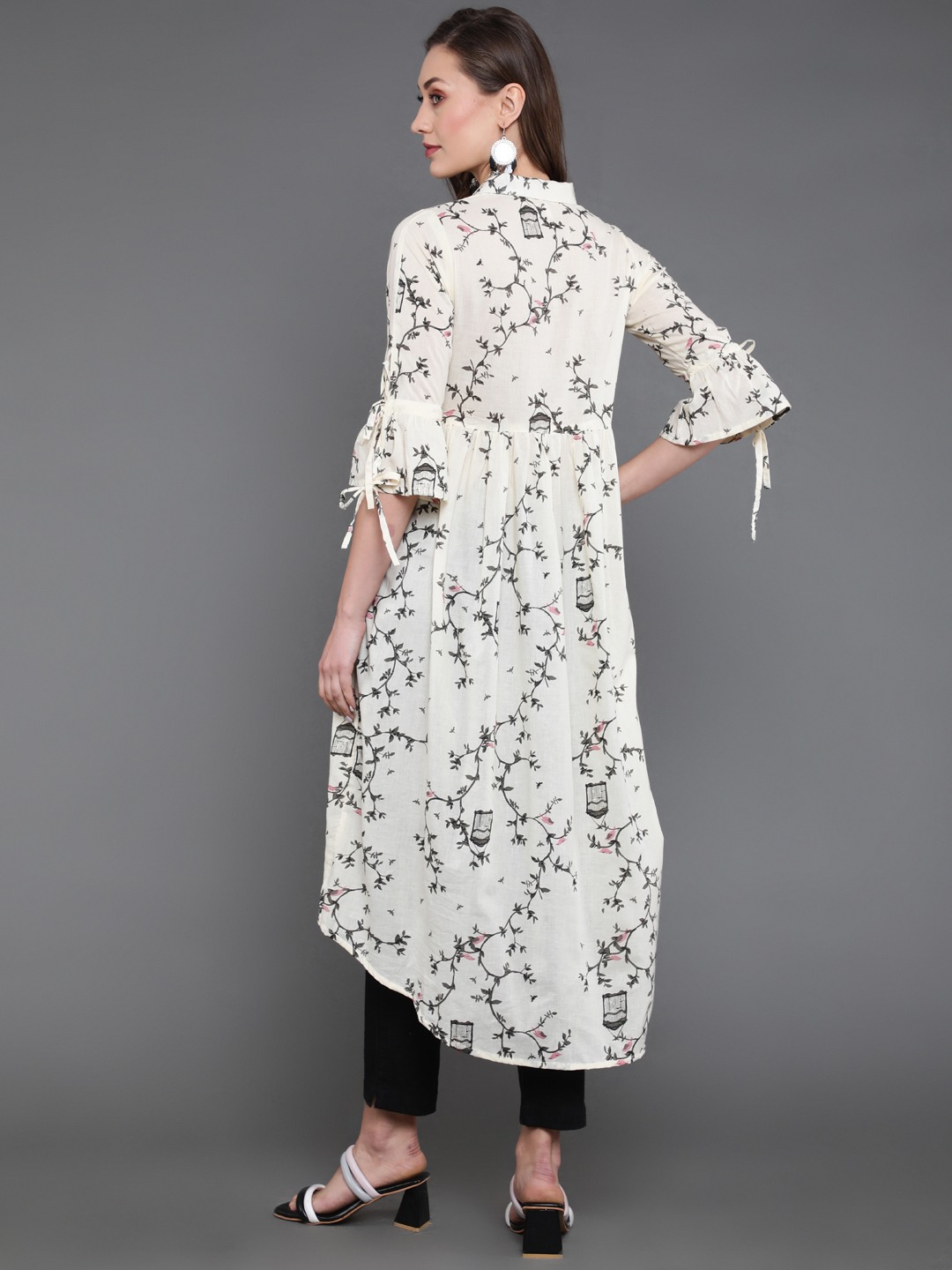 Antaran Pure Cotton printed Low high Kurta