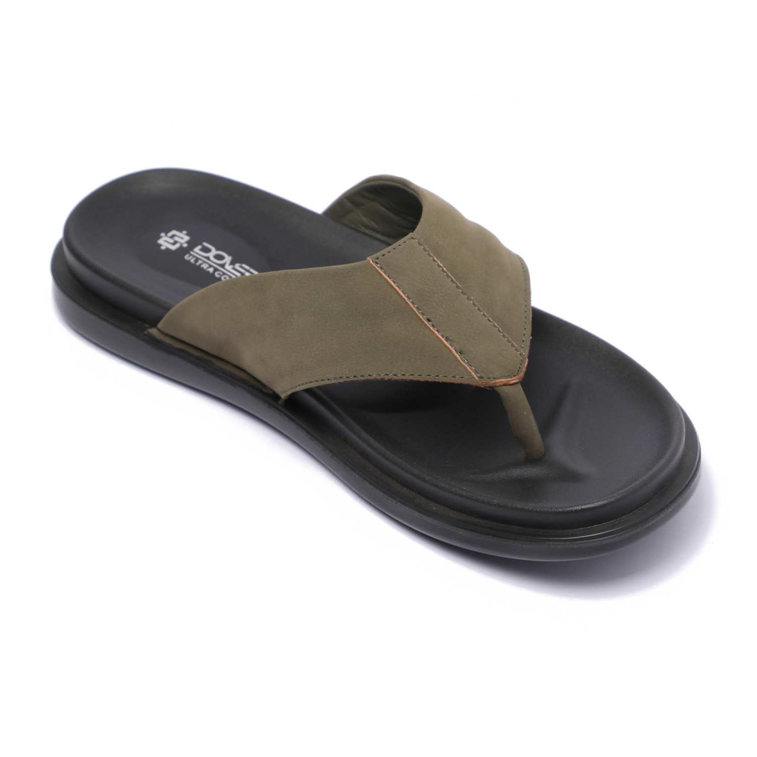 Olive Green Comfort Flip Flops For Men