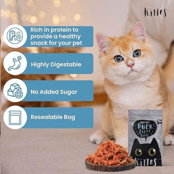 Kittos Duck Filet Bites Cat Treat - 35g