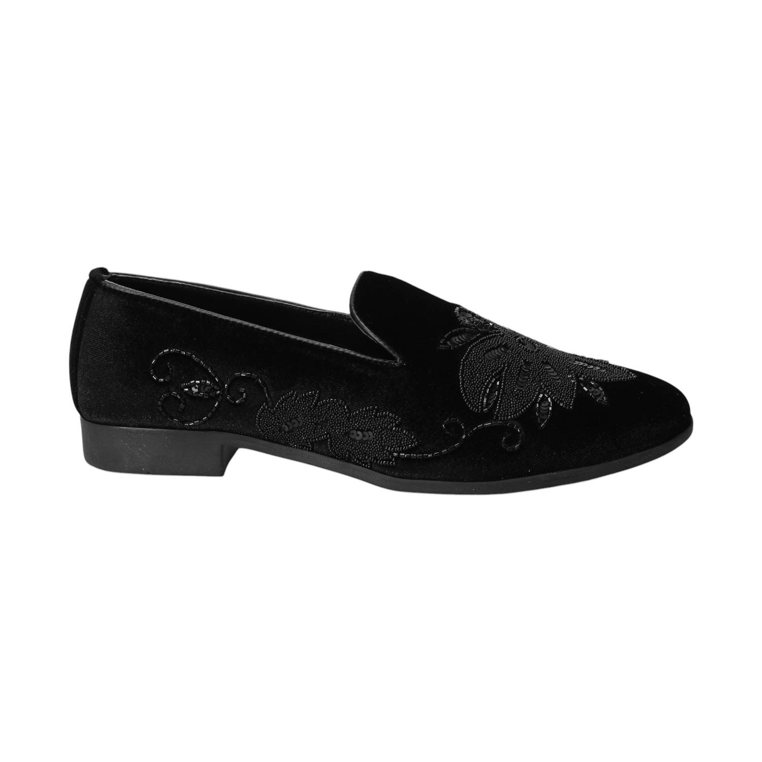 Men Black Joothis/Ethnic  Slip On