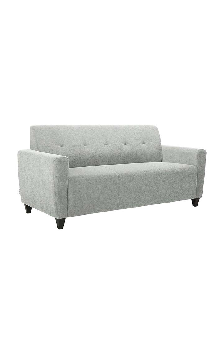 neudot Elegance Sofa for Living Room |3 Persons Sofa|Premium Fabric with Cushioned Armrest | Neem Wood Frame|3 Seater in - Grey