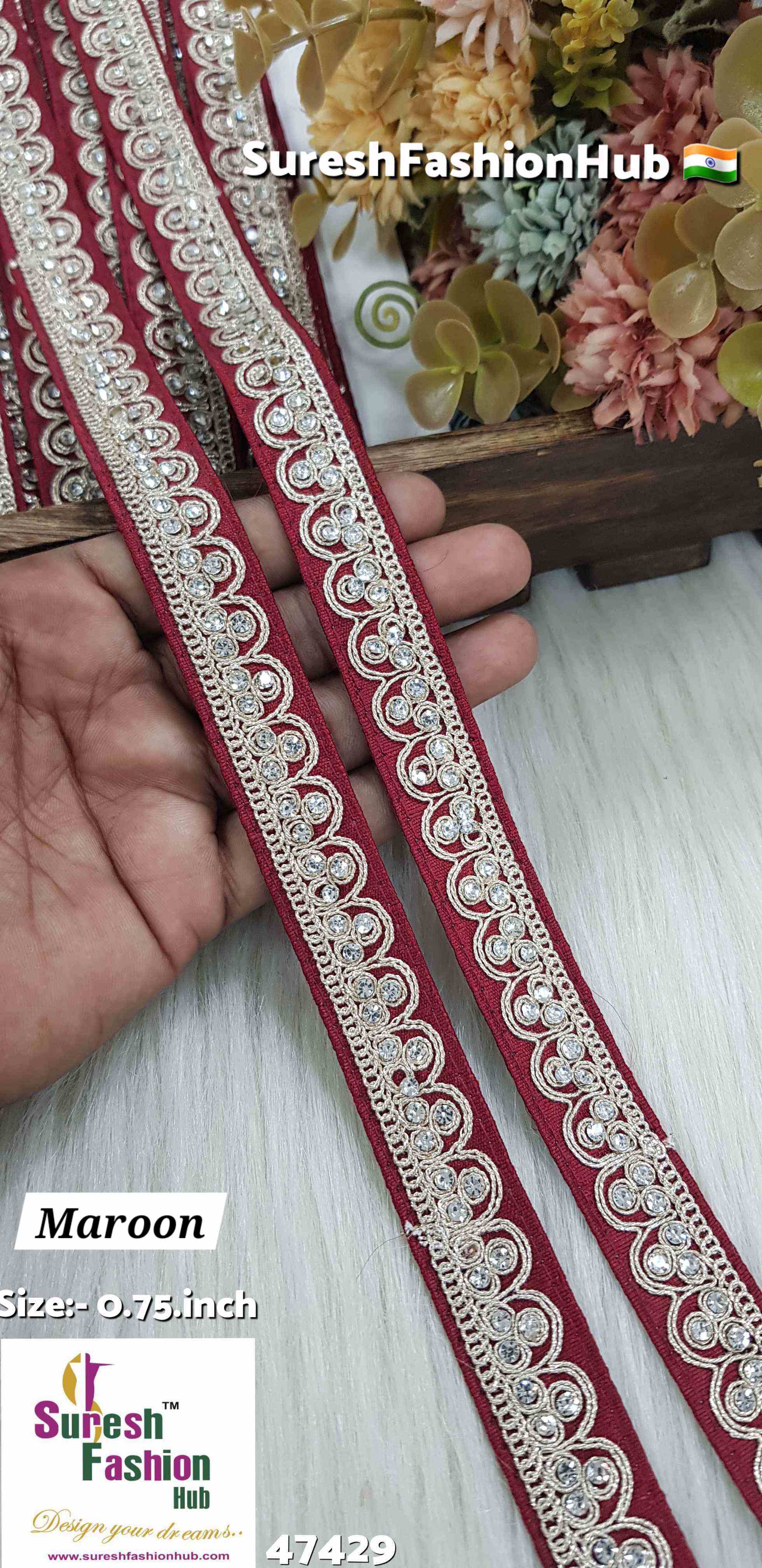 Maroon Diamond Dori Lace