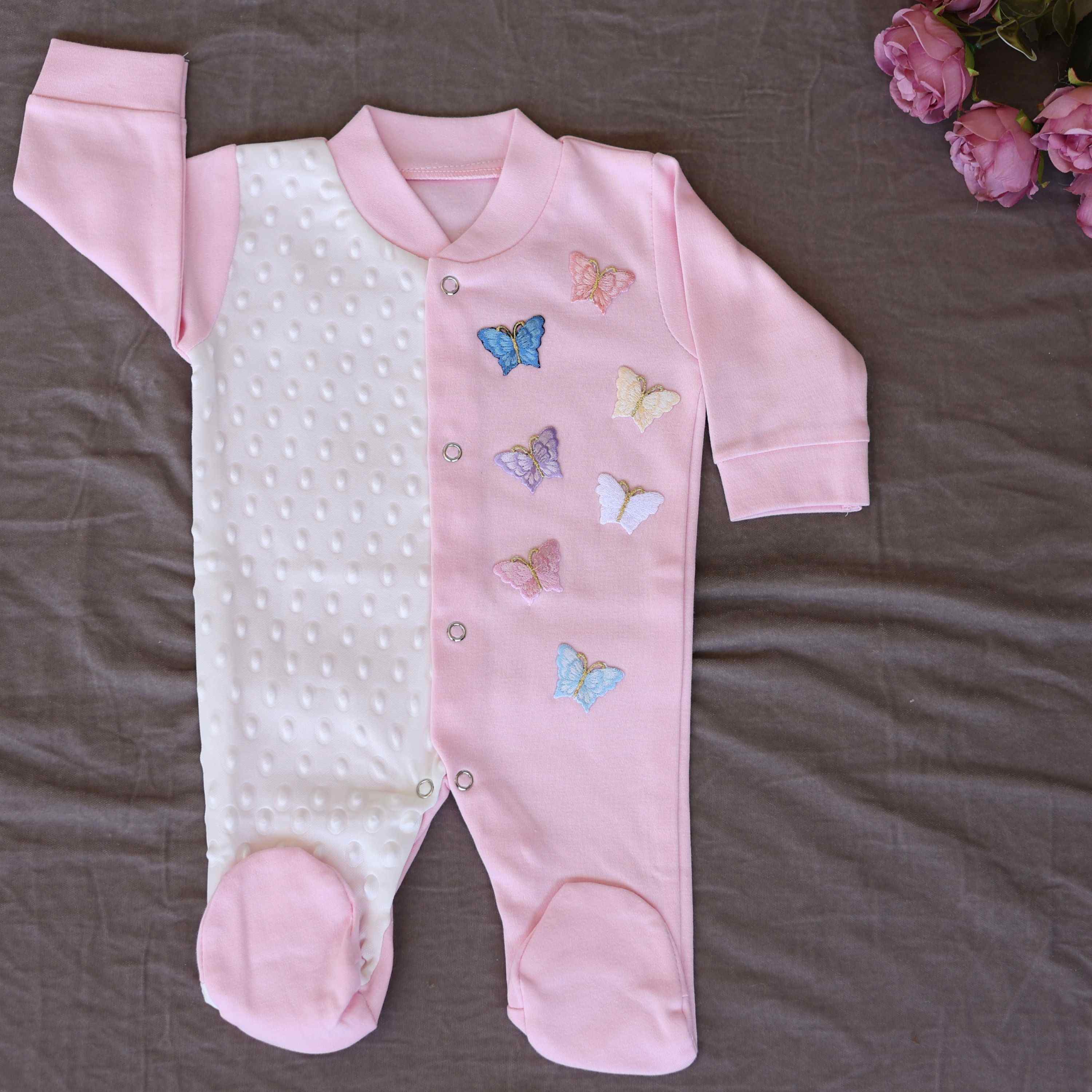 Pink Mariposa Romper Set