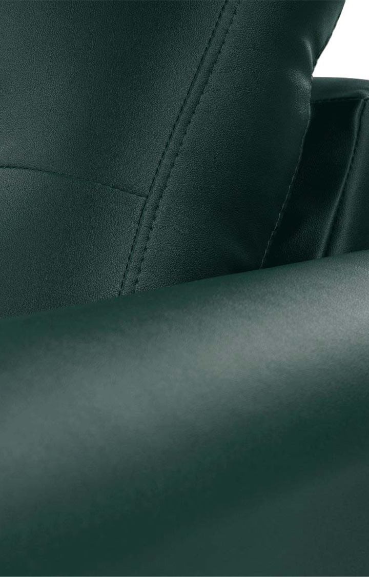neudot Scott Sofa for Living Room |2 Persons Sofa|Premium Leatherette with Cushioned Armrest | Solid Wood Frame|2 Seater in Castle Green Color