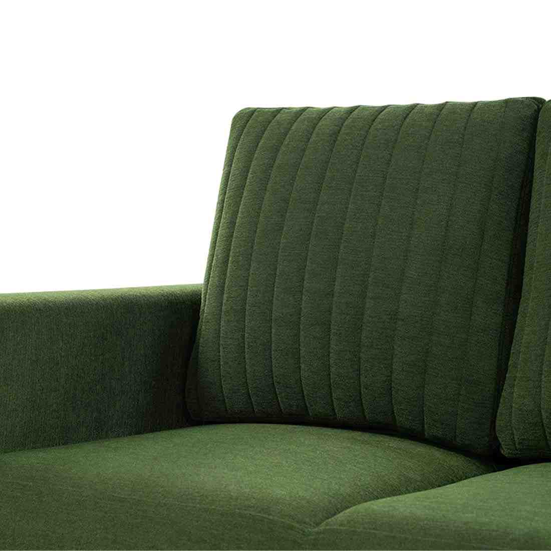 neudot Roman Sofa for Living Room |2 Persons Sofa|Premium Fabric with Cushioned Armrest | Solid Wood Frame|2 Seater in Emerald Green Color