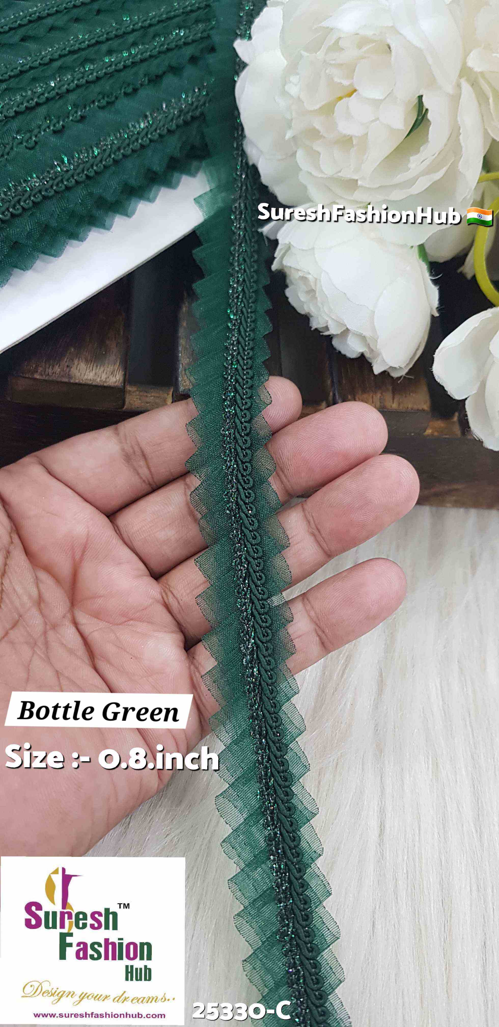 "Intricate Decorative Jhalar Lace with Cutwork Design for Festive Attire"