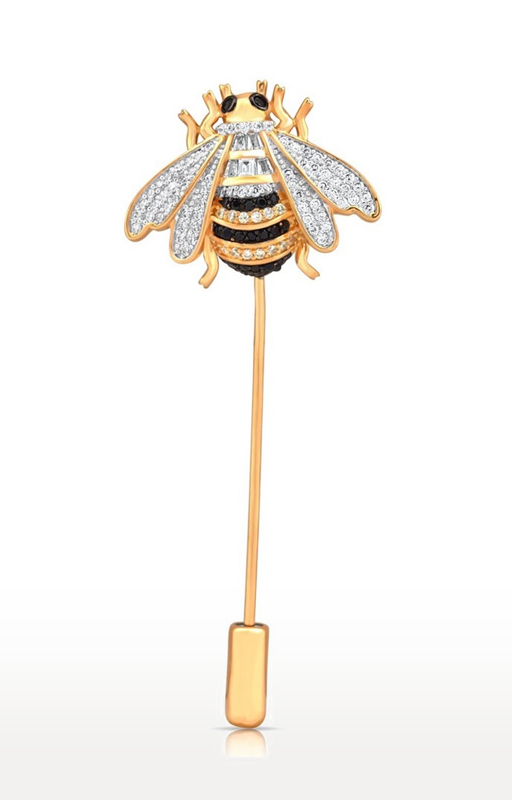 WRAPGAME | Unisex Gold 10 Inch Bee Brooches 0