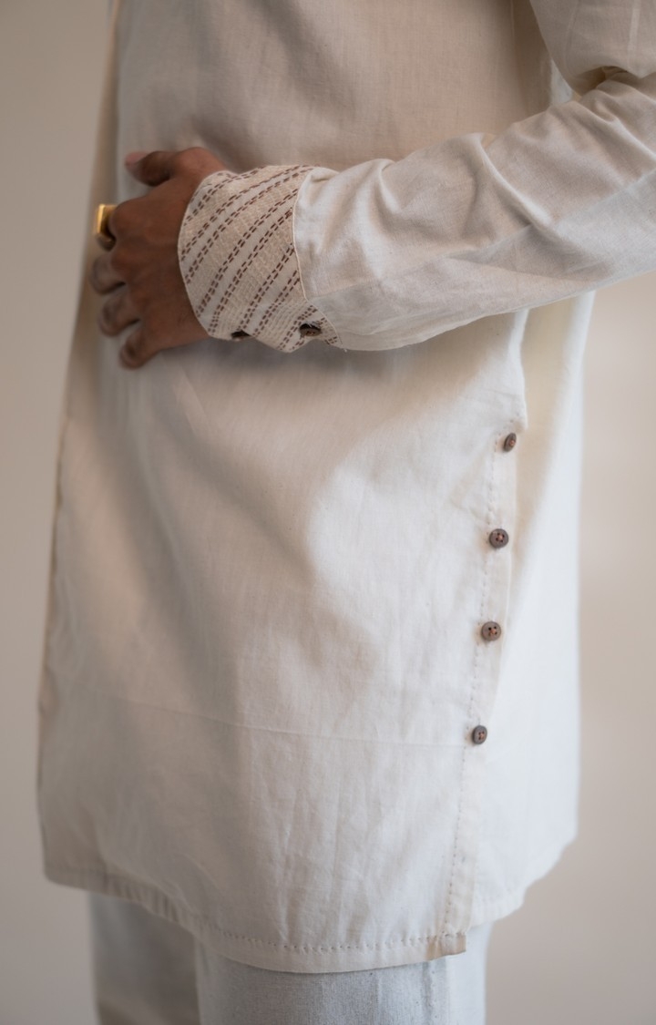 Men's White Cotton Casual Shirts