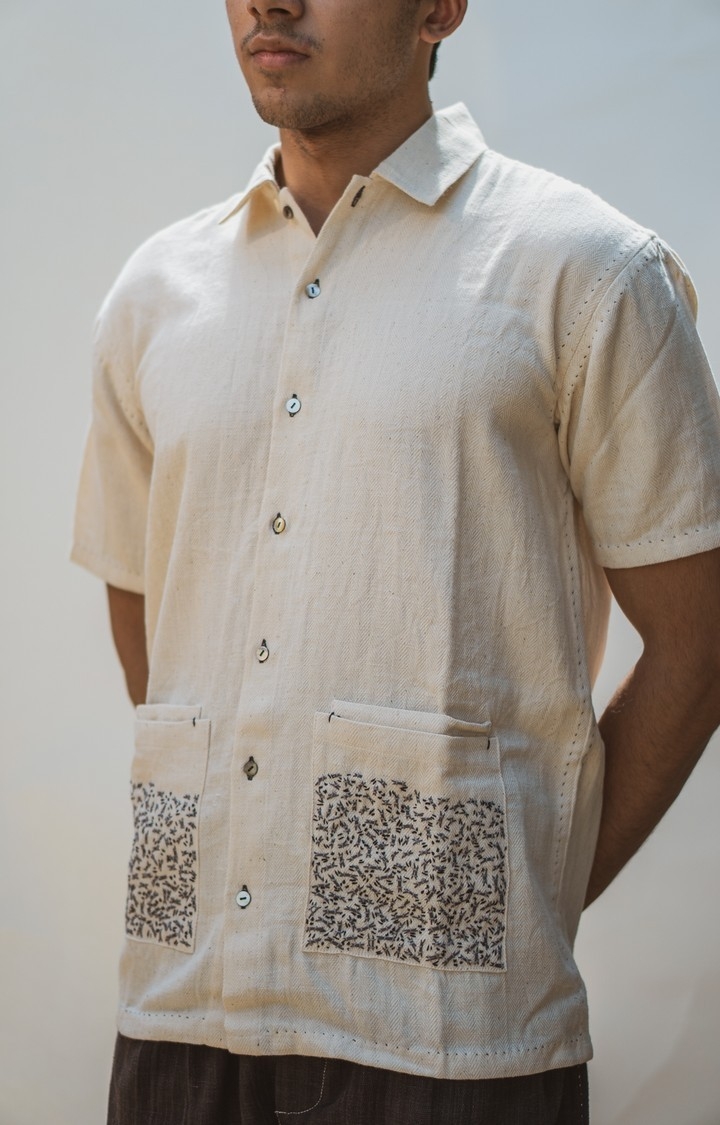 Men's White Cotton Casual Shirts