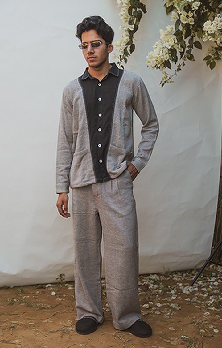 Lafaani | Men's Grey Cotton Casual Shirts