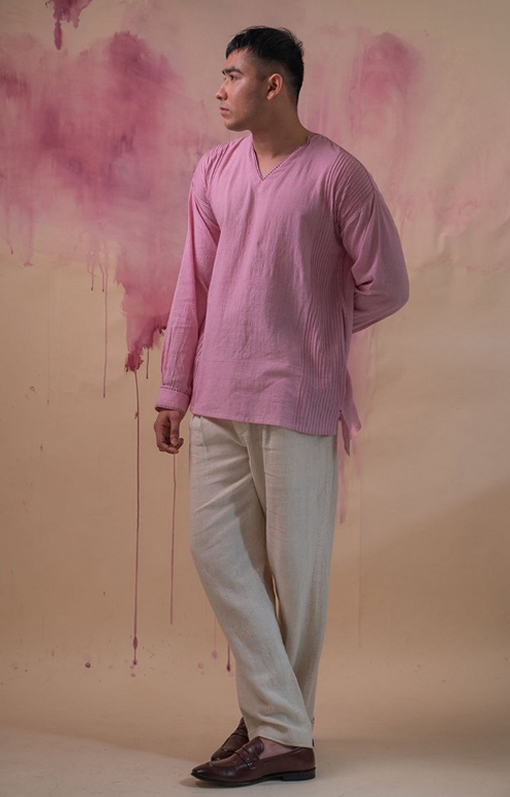 Lafaani | Men's Pink Cotton Casual Shirts