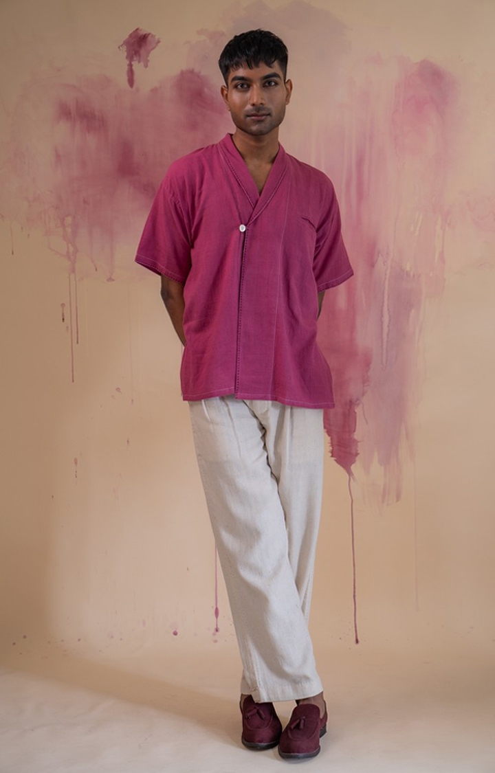 Lafaani | Men's Pink Cotton Casual Shirts