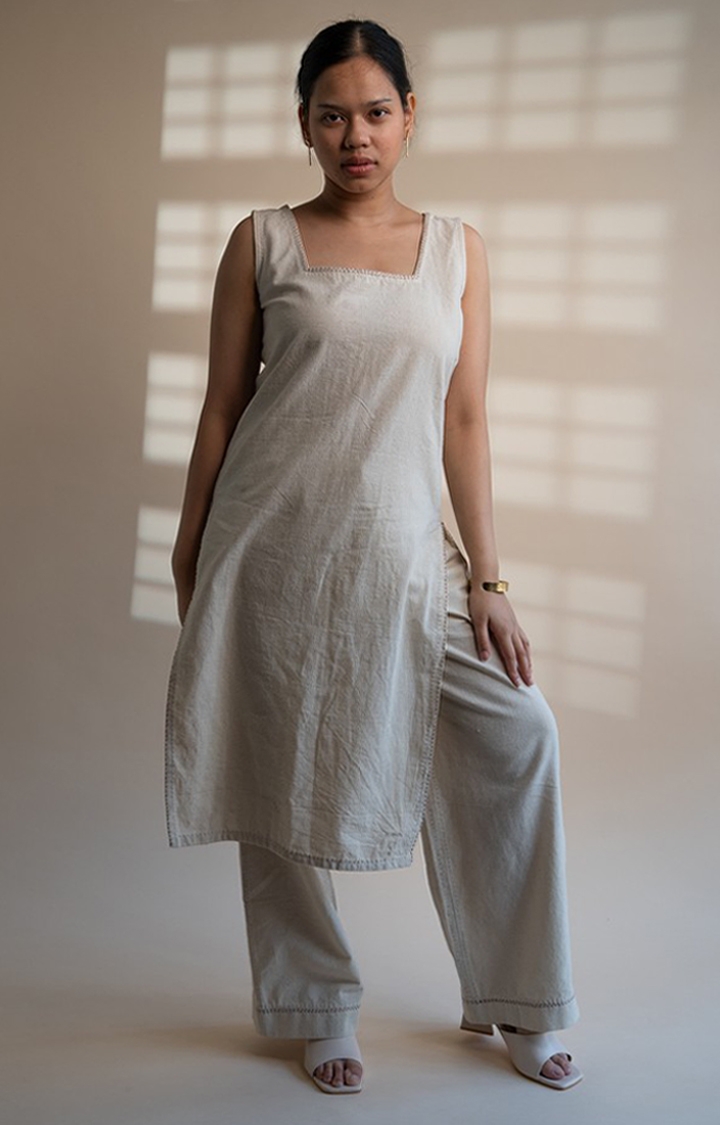 Lafaani | Women's Grey Cotton Co-ords