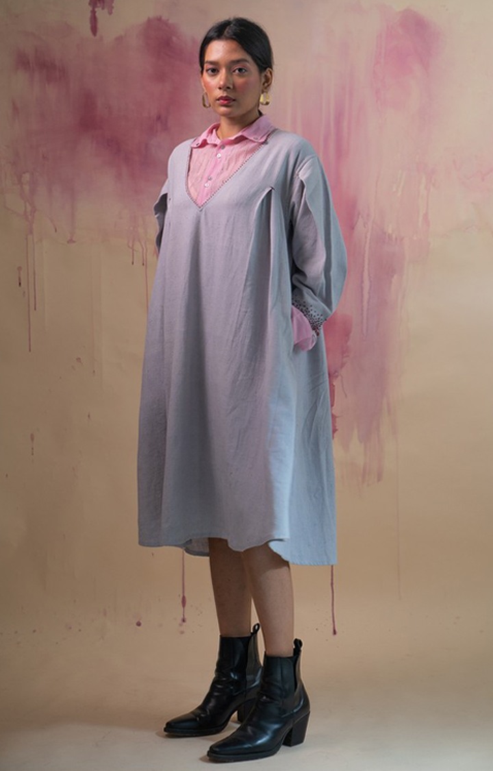 Women's Blue Cotton Dresses