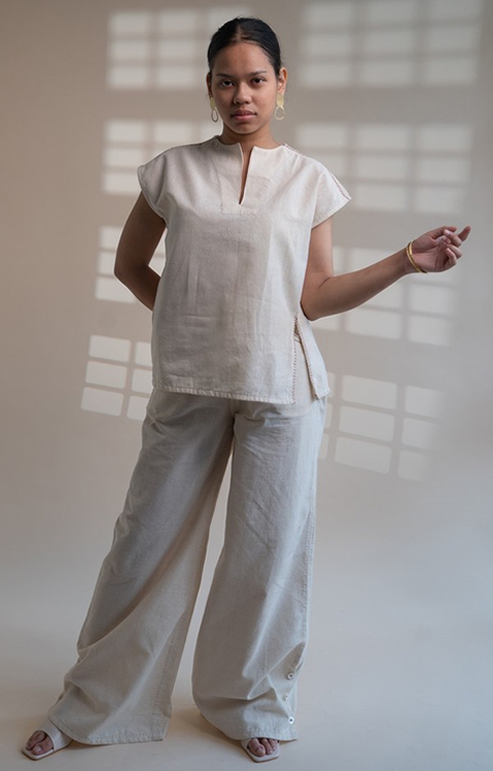 Lafaani | Women's White Cotton Tops
