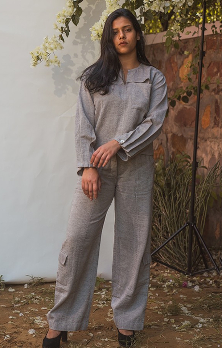 Lafaani | Women's Grey Cotton Tops