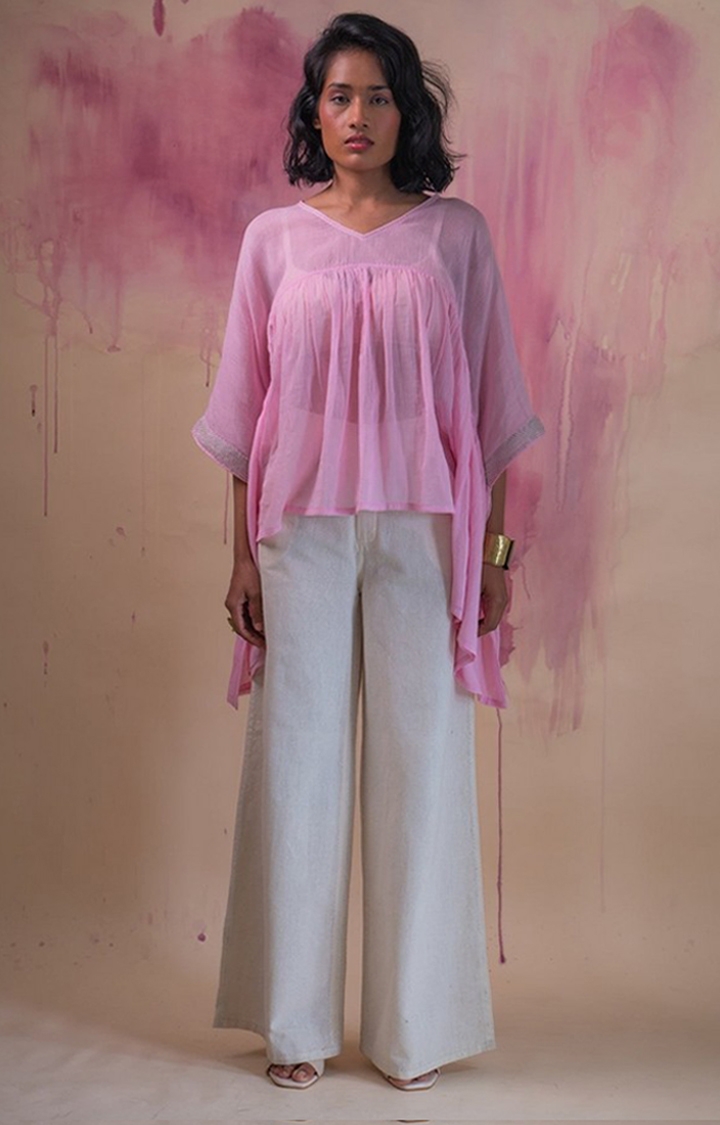 Lafaani | Women's Pink Cotton Tops