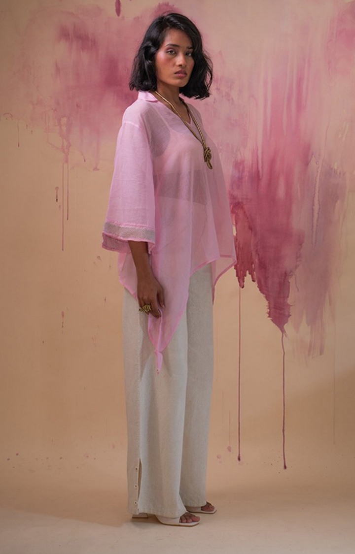 Women's Pink Cotton Tops