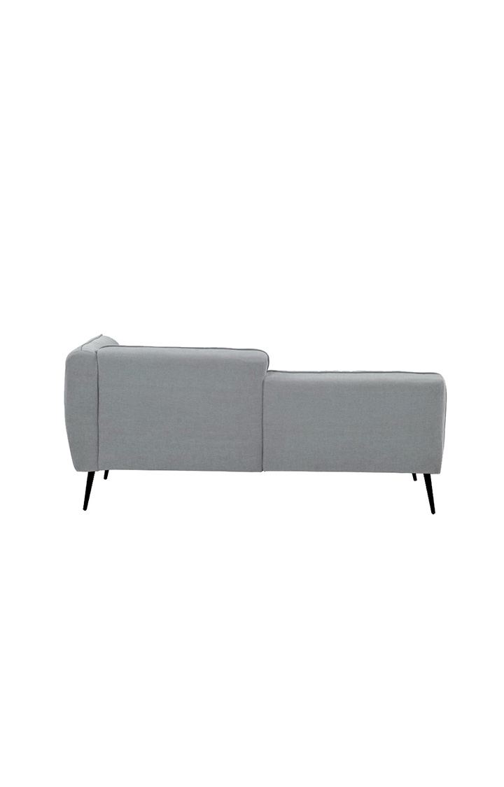neudot Diva RHS Sofa Chaise Lounger with Black Legs for Living Room|Bedroom|2 Person Sofa|Diwan|Premium Fabric | Solid Wood Frame|2 Seater (Colour : Misty Grey (DIY))