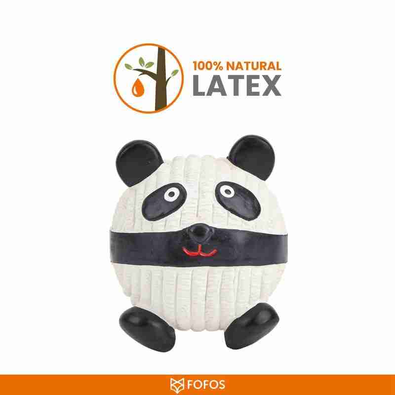 Barkbutler Fofos Latex Panda Ball Toy for Dogs