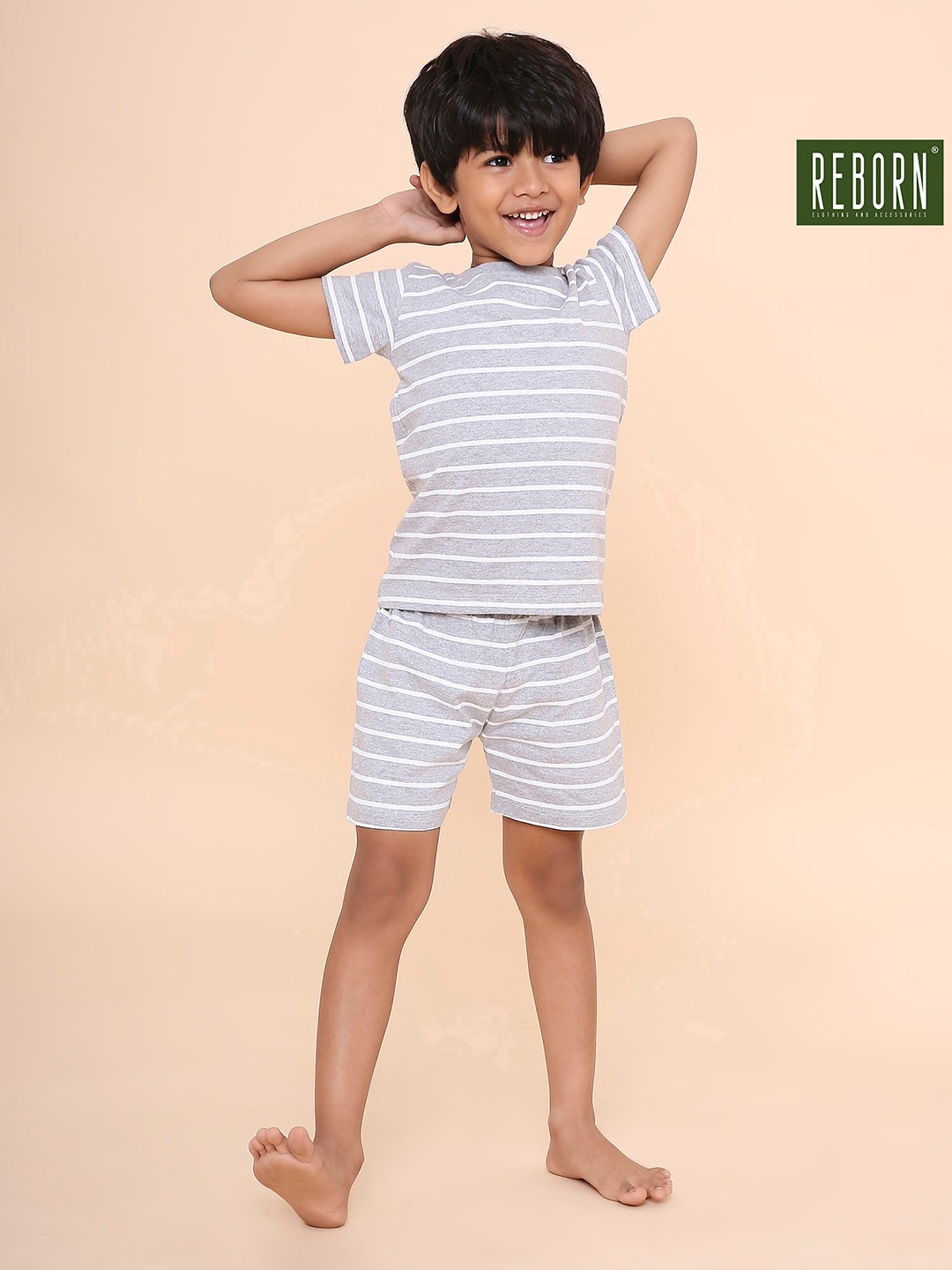 Boys- 2 piece printed cotton shorts & T-shirt lounge set