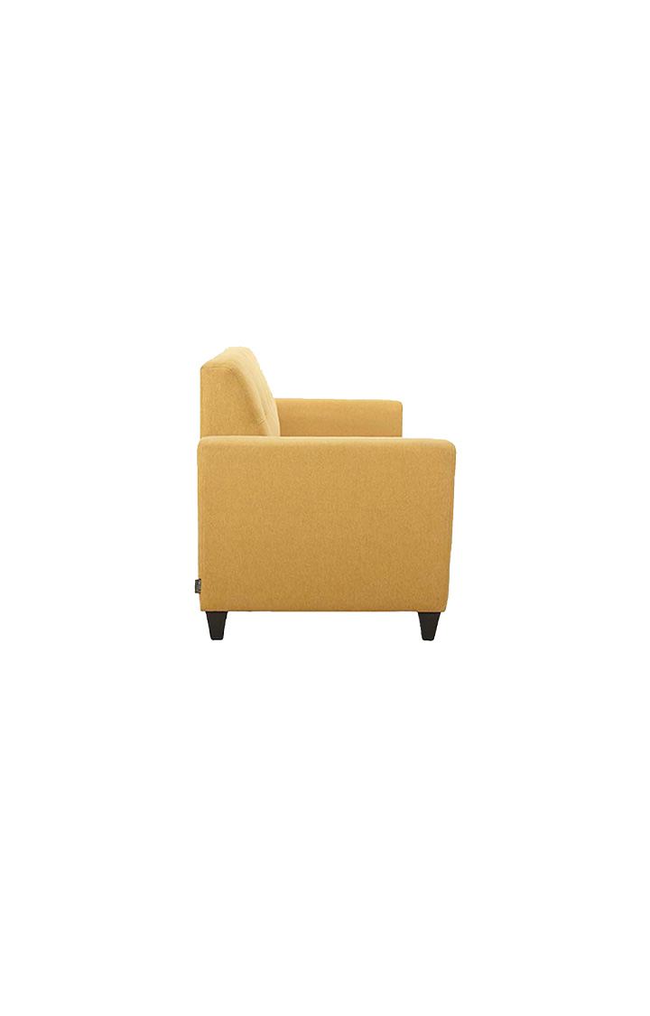 neudot Elegance Sofa for Living Room |3 Persons Sofa|Premium Fabric with Cushioned Armrest | Neem Wood Frame|3 Seater in - Husky Yellow
