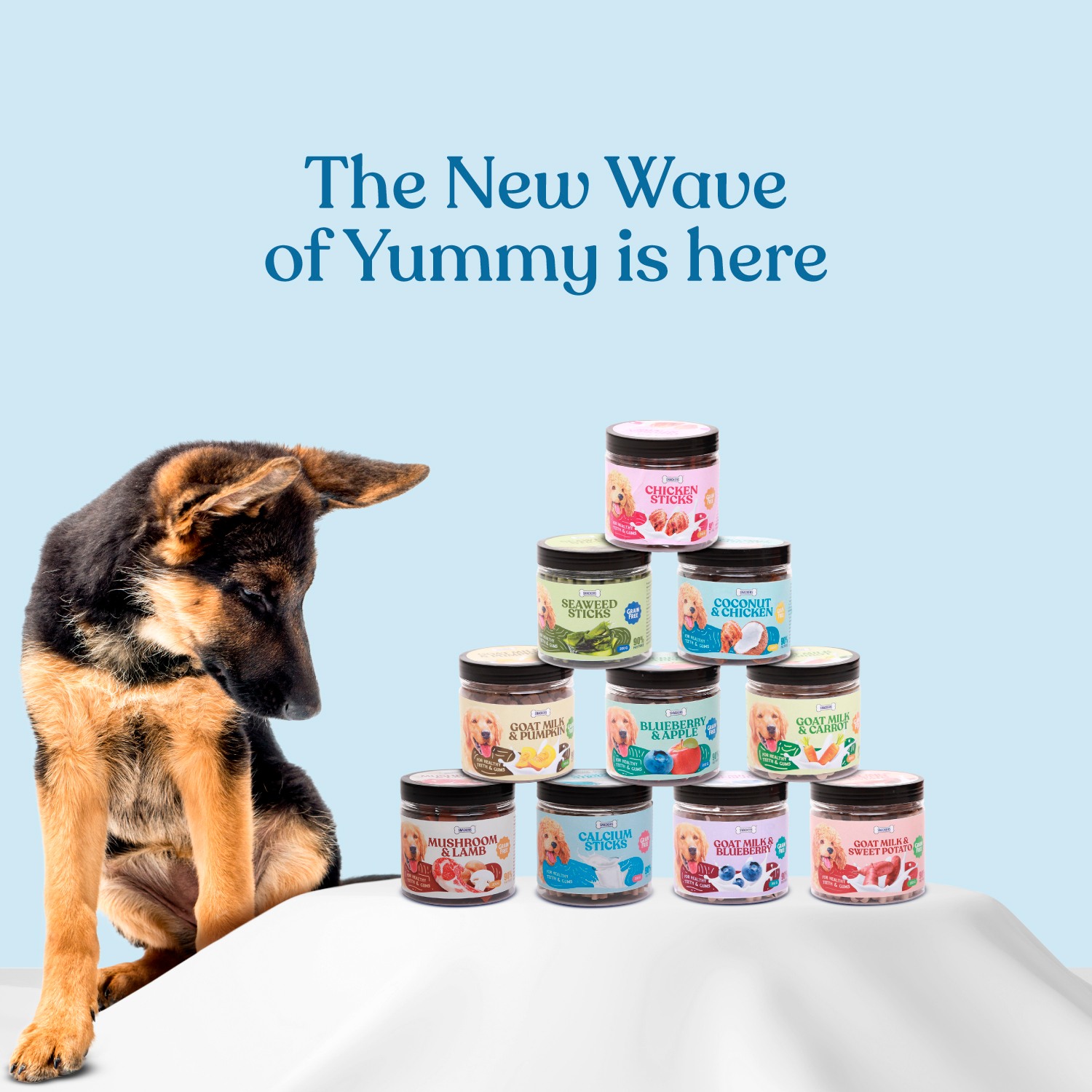 Snackers Calcium Milk Sticks Twist Sticks Dog Treats, 200g