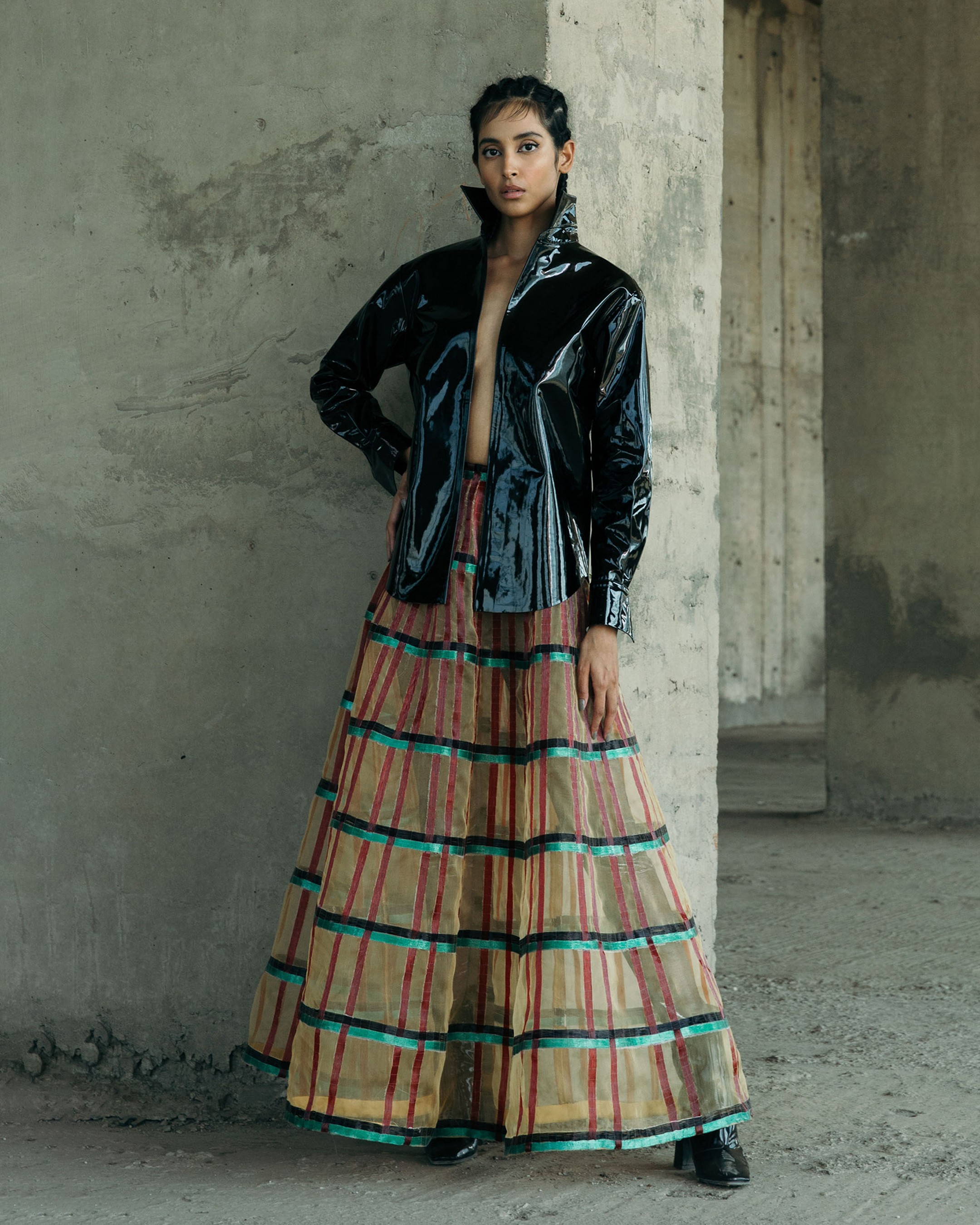 Glass Embroidered Circular Skirt