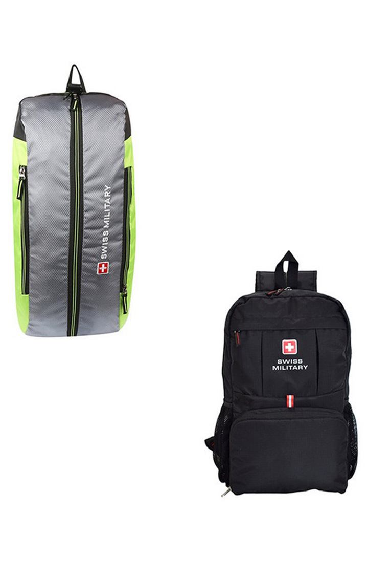 Swiss military black on sale casual backpack