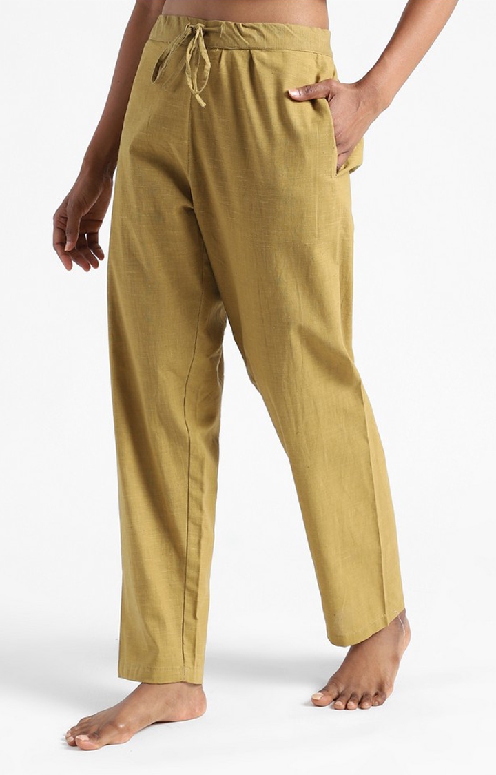 Buy Green Pants for Women by Indie Picks Online | Ajio.com