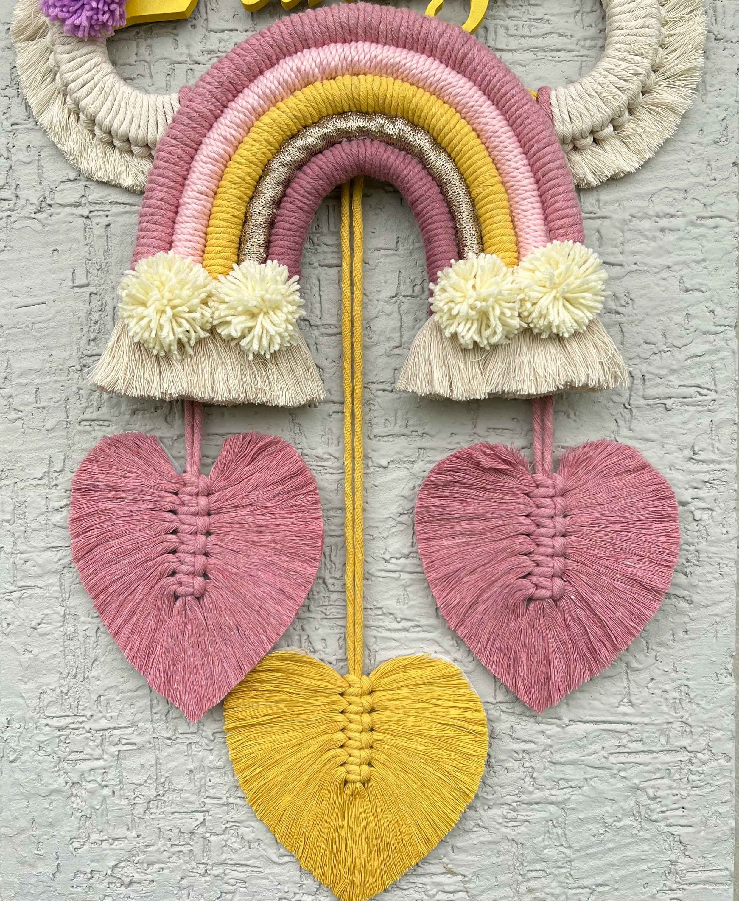 "Rainbow Cloud" Hanging with Name personalisation