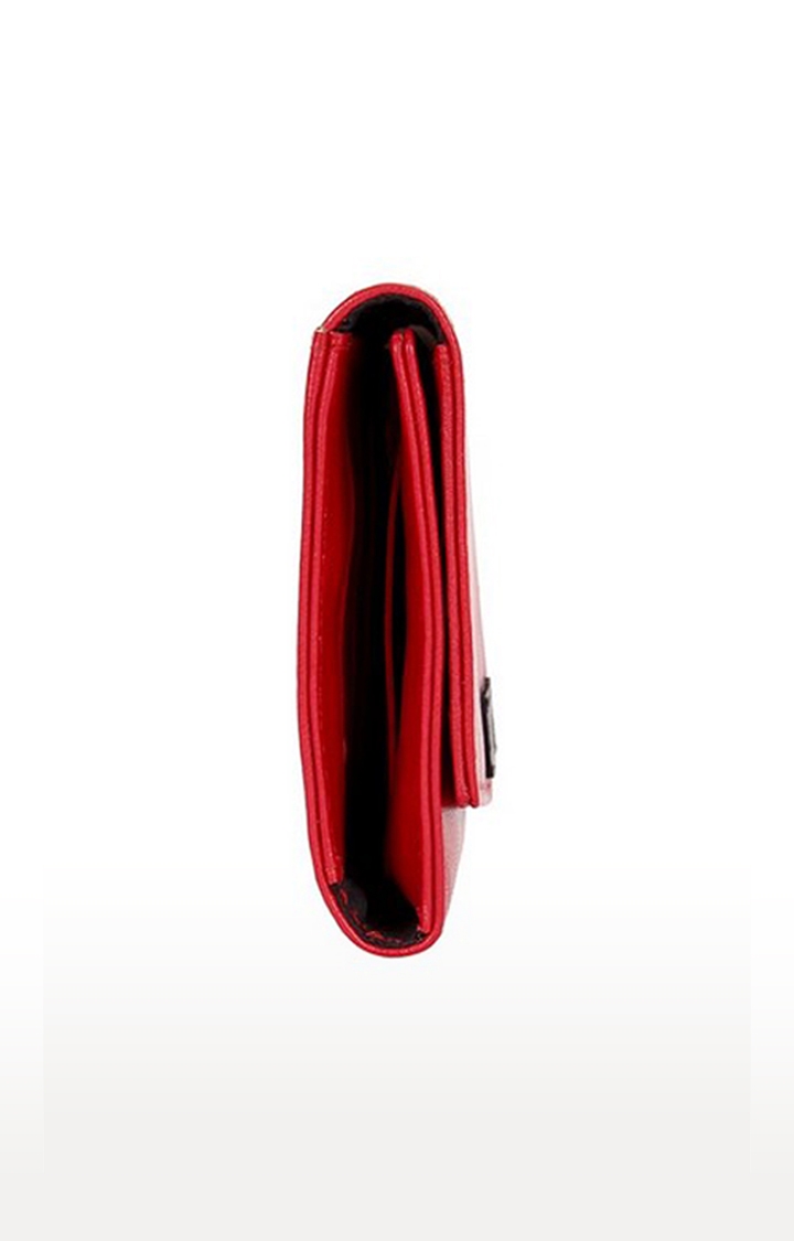 CREATURE | CREATURE Red Stylish Genuine Leather Clutch for Women 2