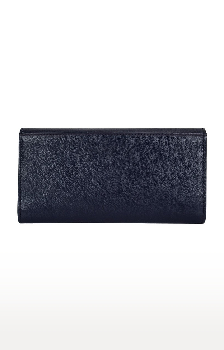 CREATURE | CREATURE Blue Stylish Genuine Leather Clutch for Women 1