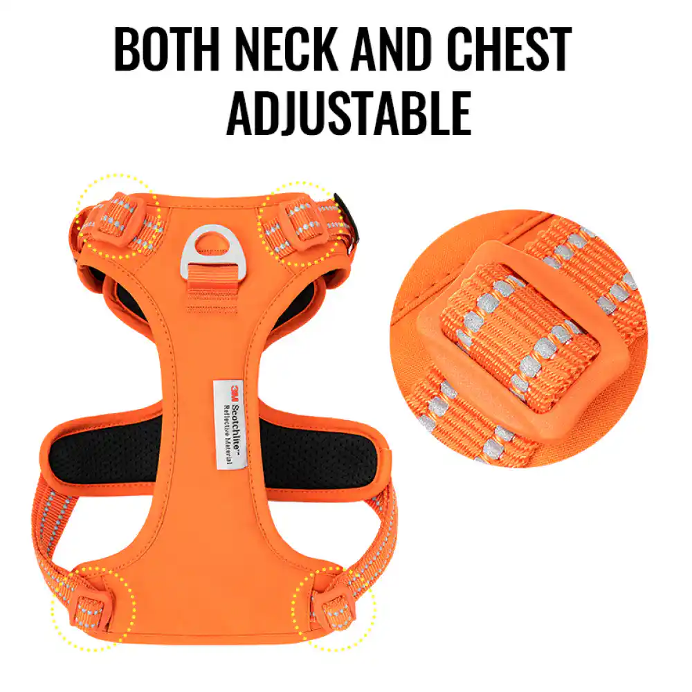 Barkbutler Truelove Harness With Reflective Fabric - Orange