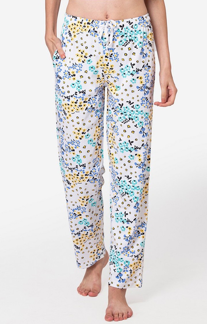 Lounge Dreams | Women's Multicolored Cotton Printed Pyjama (Pack of 2) 4