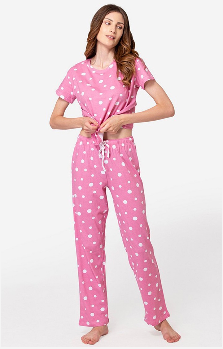 Lounge Dreams | Women's Multicolored Cotton Printed Pyjama (Pack of 2) 1