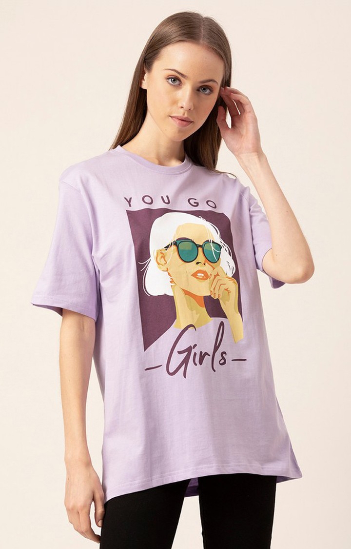 Women's Lavender Oversized T-Shirt